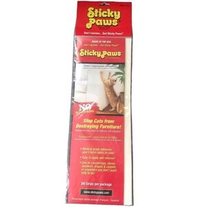Pioneer Cat Pet Sticky Paws Furniture Strips 24 Pack Easy Harmless NEW